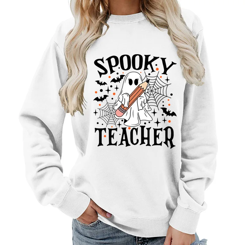 Spooky The R-print col rond femme haut à capuche est décontracté et ample pour l'automne et l'hiver sweats Streetwear femmes