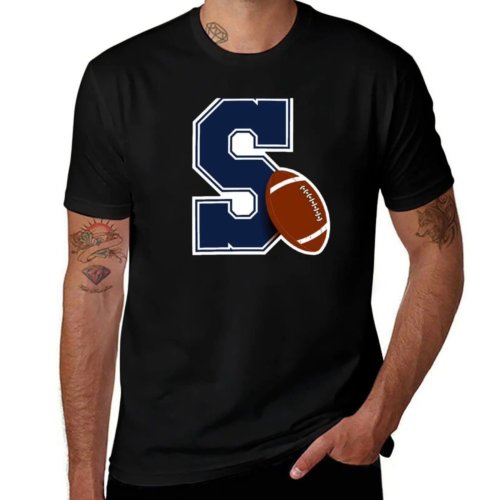 Penn State Football Monogram T-Shirt Casual Daily Wear Short Sleeve Top T-Shirt