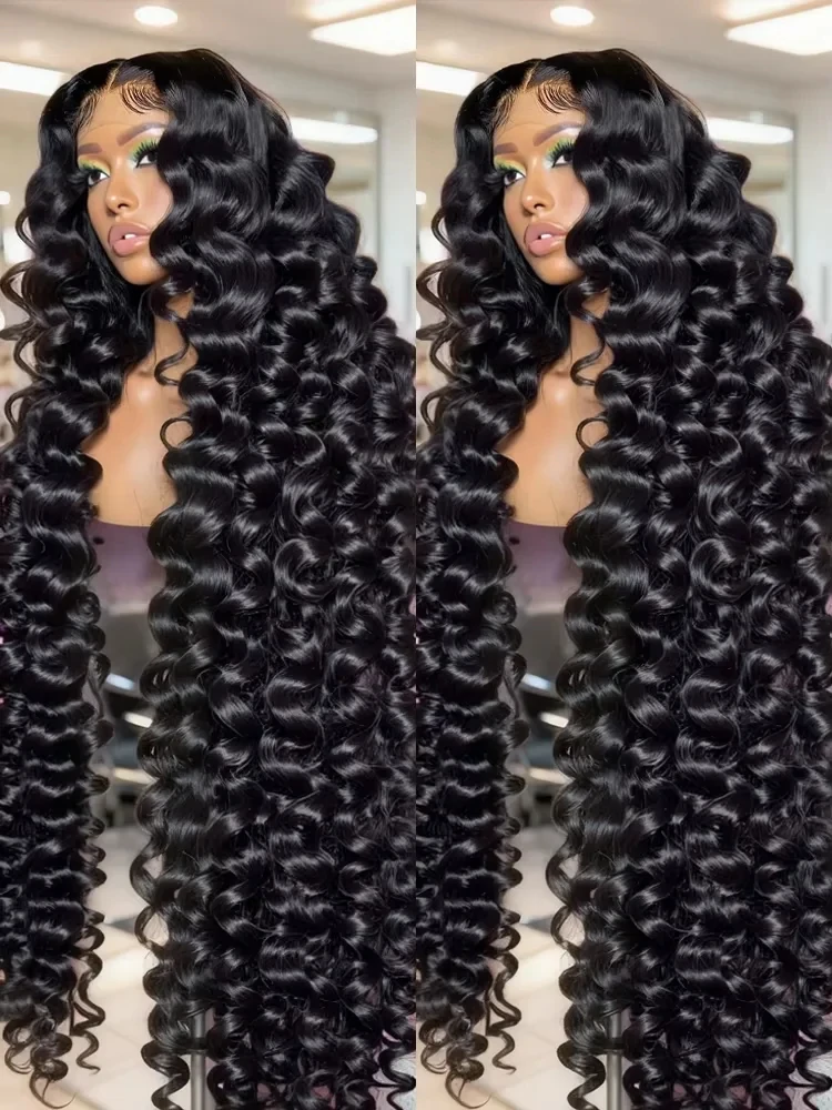 230% Density Loose Wave 13x6 HD Lace Front Human Hair Wig Vietnamese Virgin 30 40 Inch Curly Wigs PrePlucked Deep Wave 13x4 Transparent Lace Frontal Wig