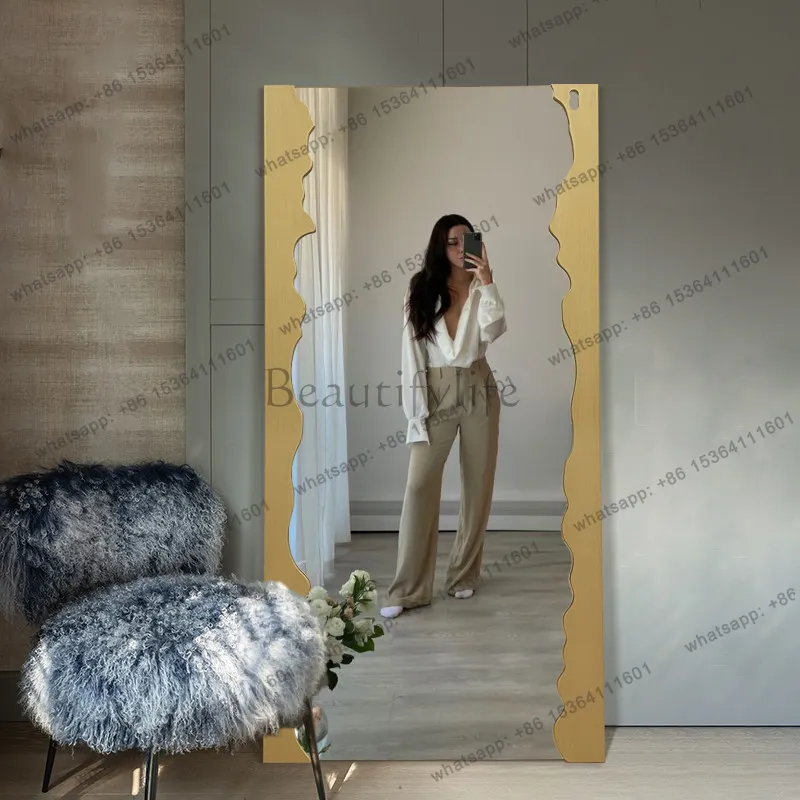 PJ  Living Room Decorative Mirrors Standing Nordic Princess Design Mirrors Full Body