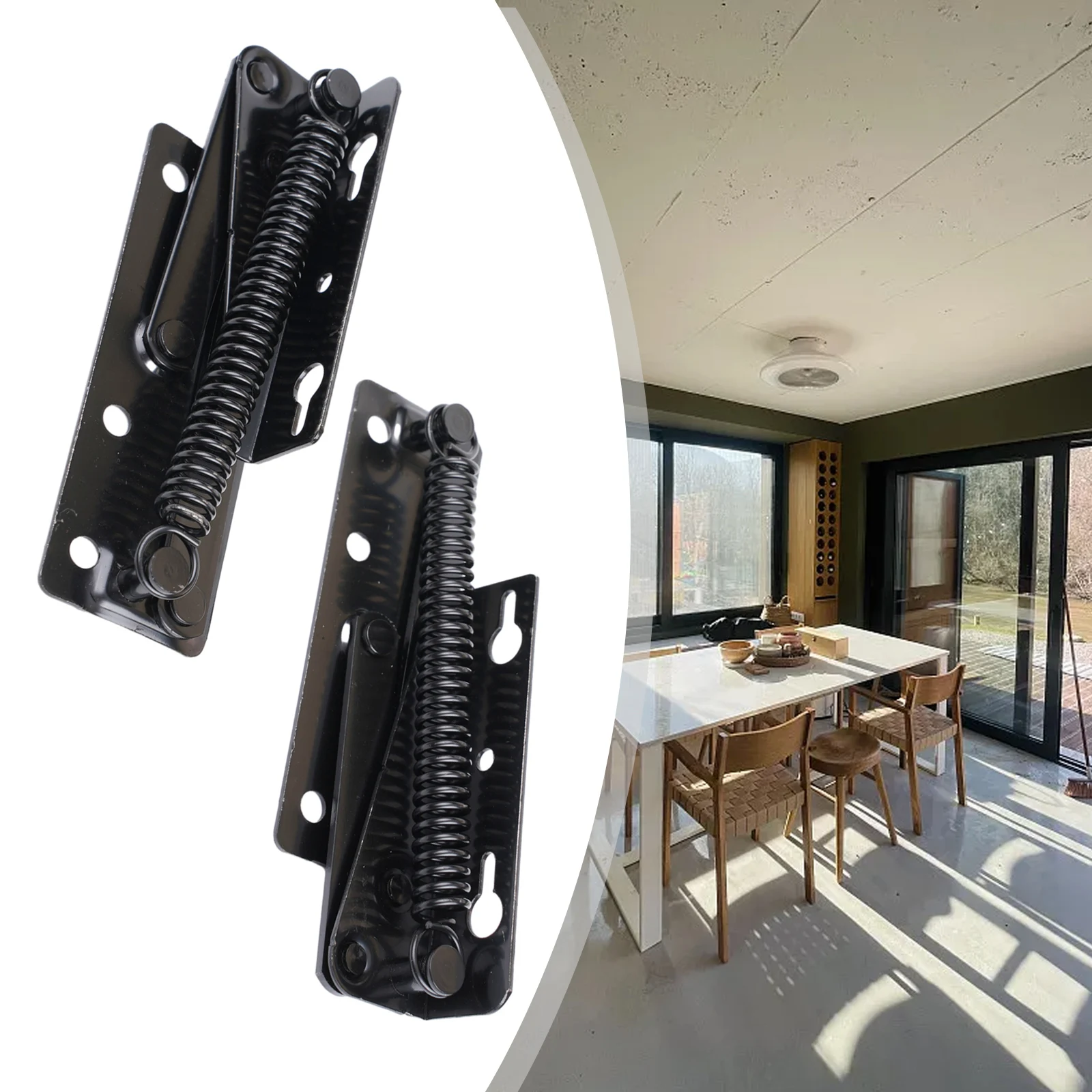 

Hinges Sofa Bed Hinge Accessories Parts Practical Set Steel Angle Bed Bedding Hardware Sofa 2Pcs Black Hinge Kit