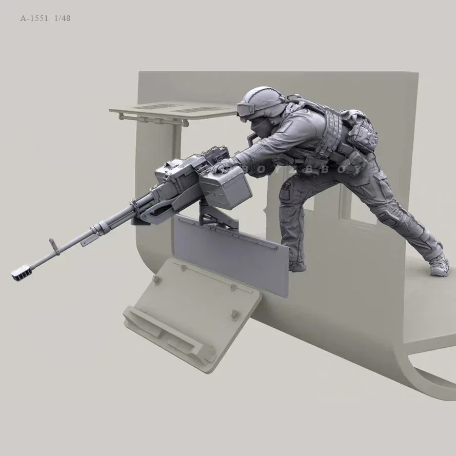 1/48 Resin Soldier model kits figure colorless and self-assembled A-1551