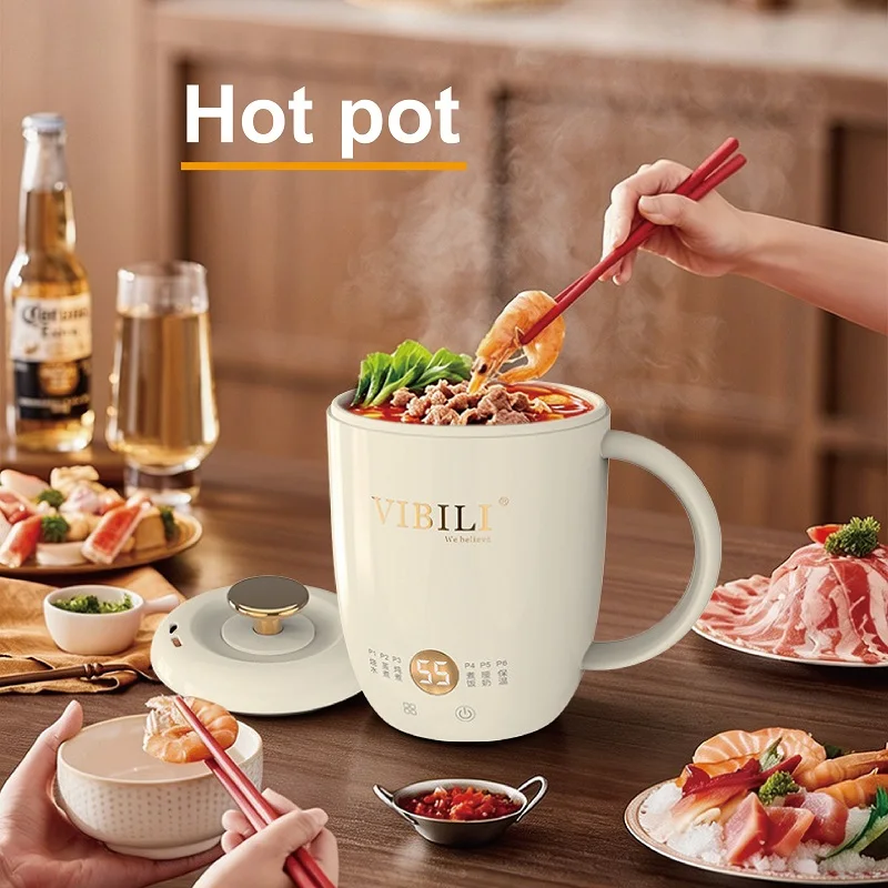 110V/220V Mini Electric Cooking Cup Travel Kettle Dormitory Noodle Pot Keep Warm Health Cup Multifunction Electric Pot 850ml