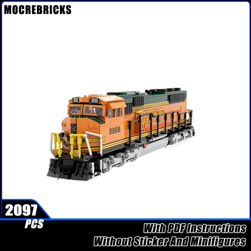 MOC Mauritania Railway SNIM SD70ACS Carriage Train Building Blocks Model Bricks Boy Toys Xmas Gift