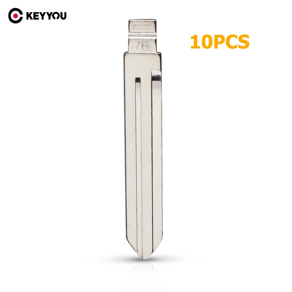 

KEYYOU 10 шт. сменный откидной KD дистанционный ключ типа лезвия # 76 Для Цзянхуай Хейе Тонгю НЕТ. 76