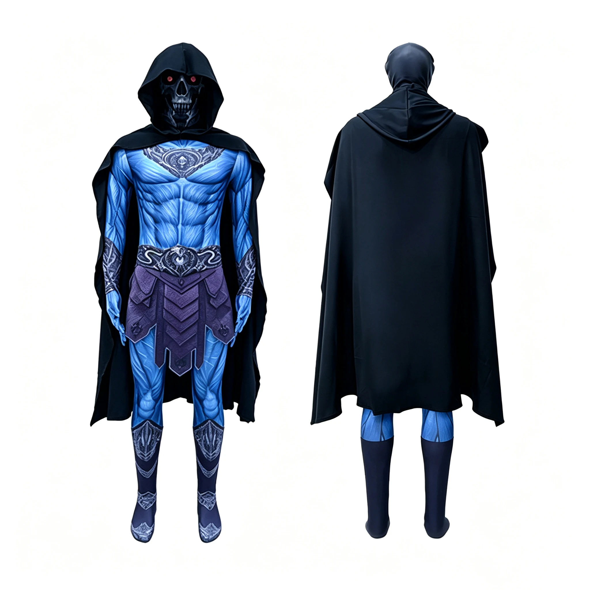 Anime Cosplay Dress - Adult Men's Skeletor Style Cosplay Zentai