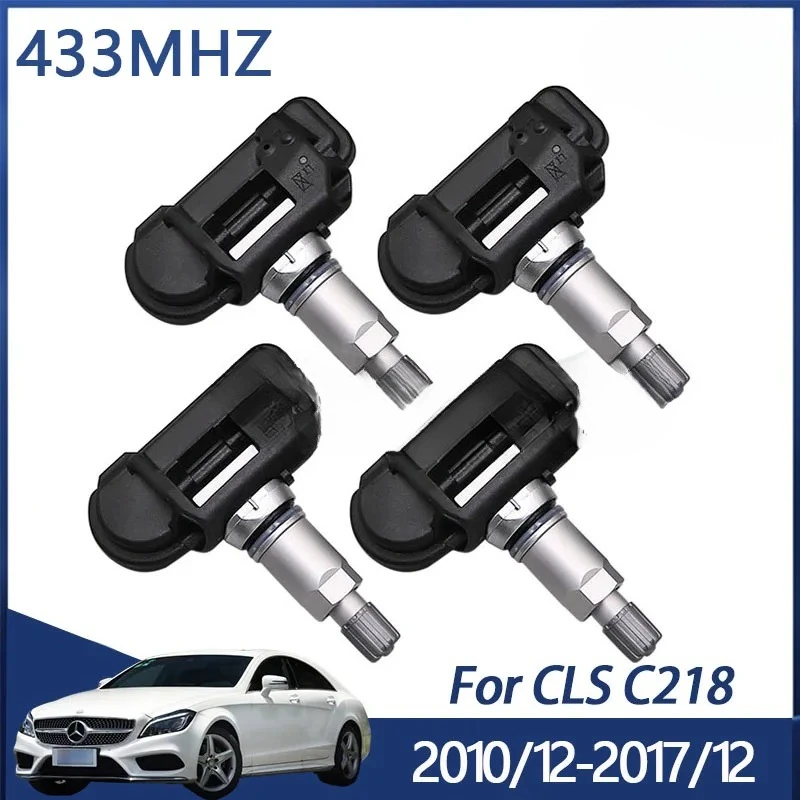 

4 шт. для Mercedes-Benz CLS-Class C218 2010-2017, датчик TPMS, датчик контроля давления в шинах A0009050030 433MHZ