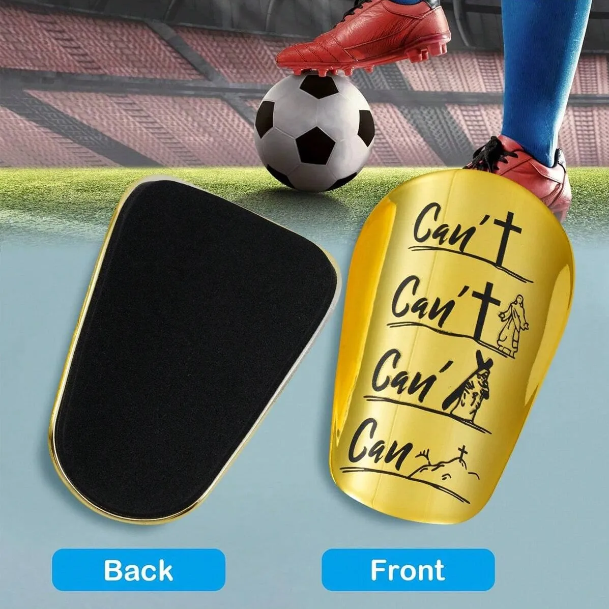 

Electroplated Insert Shin Guards for Football Matches, Adult Youth Sports Leg Protection, Competition Soccer Shin Pads