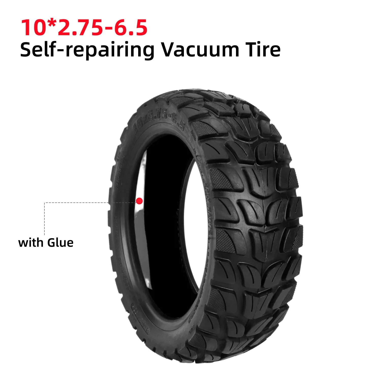 Pneumatico Autoriparante 10*2.75-6.5 con Gel per Monopattini Elettrici Kukirin G2, G2 Master, M4 Max, iScooter, iX7 Pro - Accessori e Ricambi per Pneumatici Tubeless Off-Road da 10 Pollici