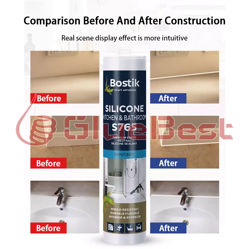 Bostik S765 هولندا المطبخ والحمام مقاوم للماء عامل معالجة مضاد للعفن لختم الختم المتين المنتج الأصلي #4