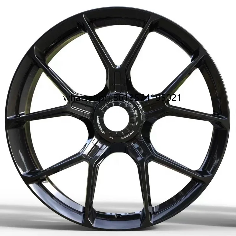 

Custom Classic 5-Hole Forged Aluminium Alloy Car Wheels Hub Rims 18-22 Inch PCD5x112 5x114.3 5x120 Black Passenger Forged New