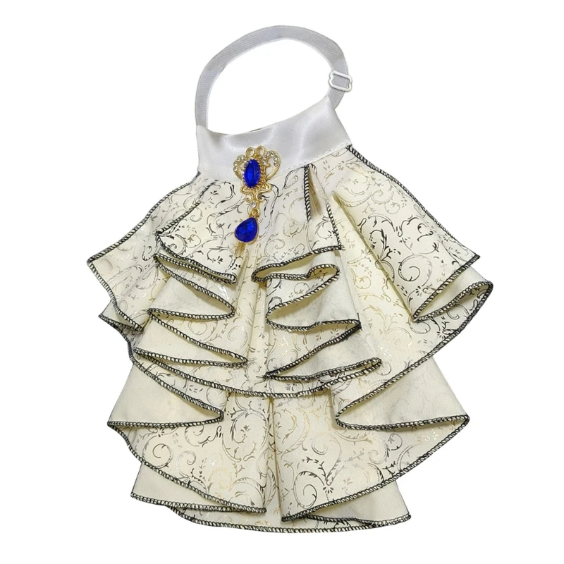 HX6F Ruffled Faux Collar Detachable Collar Neck Accessory for Women Various Occasion