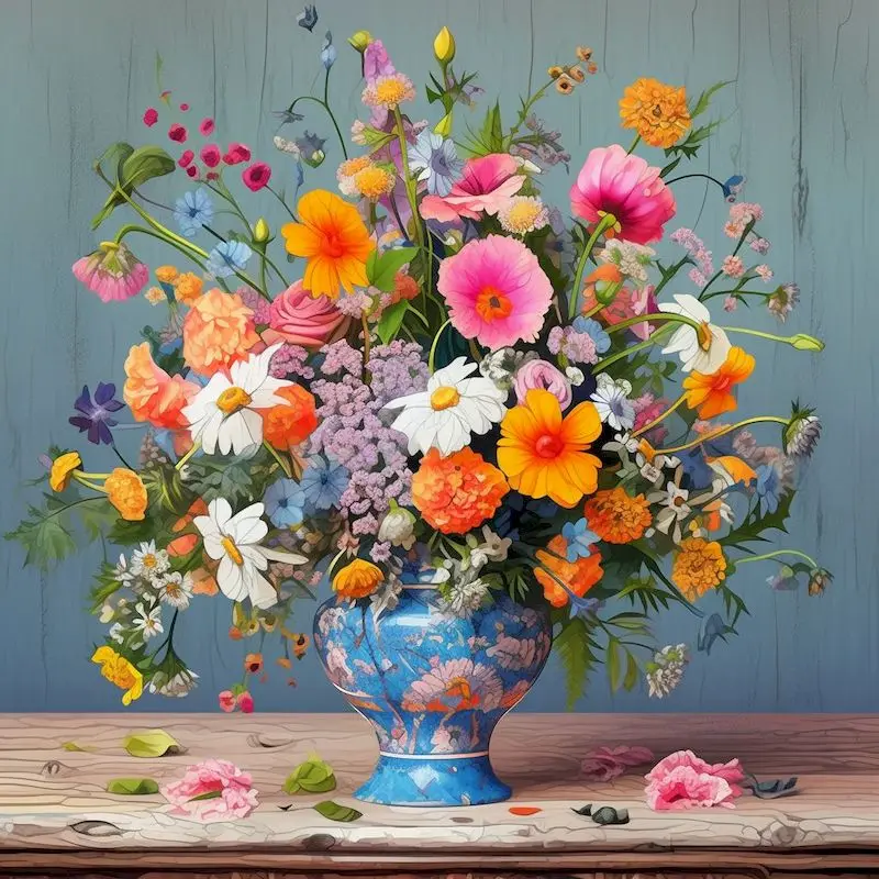 

GATYZTORY 5D Full Square Diamond Painting Rhinestone Kit Diamond Embroidery Flower Mosaic Vase Handicraft Decor For Home