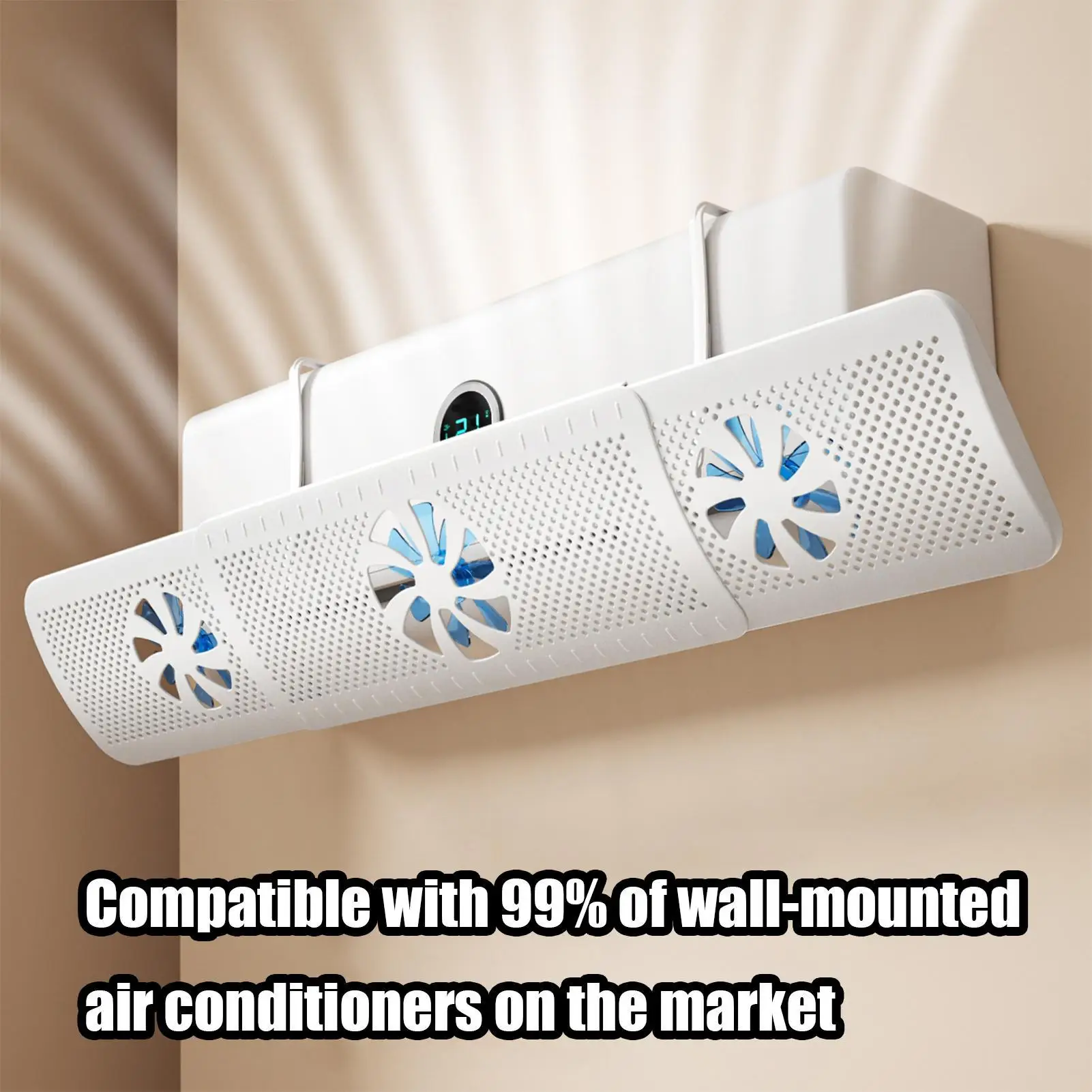 

Вентиляционные дефлекторы, регулируемый дефлектор вентиляционного отверстия с 3 вентиляторами, перегородка кондиционера для автомобиля, дома, семьи, спальни, гостиной, офиса, автофургона