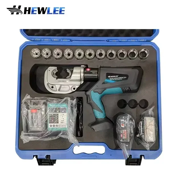 HEWLEE HL-400Pro Portable Hydraulic Crimper Tool Crimping Pliers Battery Powered Hydraulic Wire Cable Lug Crimping Tool
