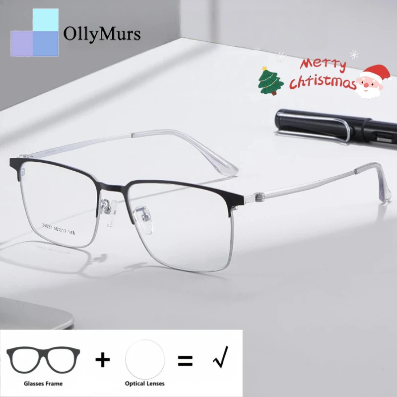 

KIZN Business Men Optical Prescription Glasses Blue Light Blocking Photochromic Myopia Hyperopia Progressive Big Eyeglasses