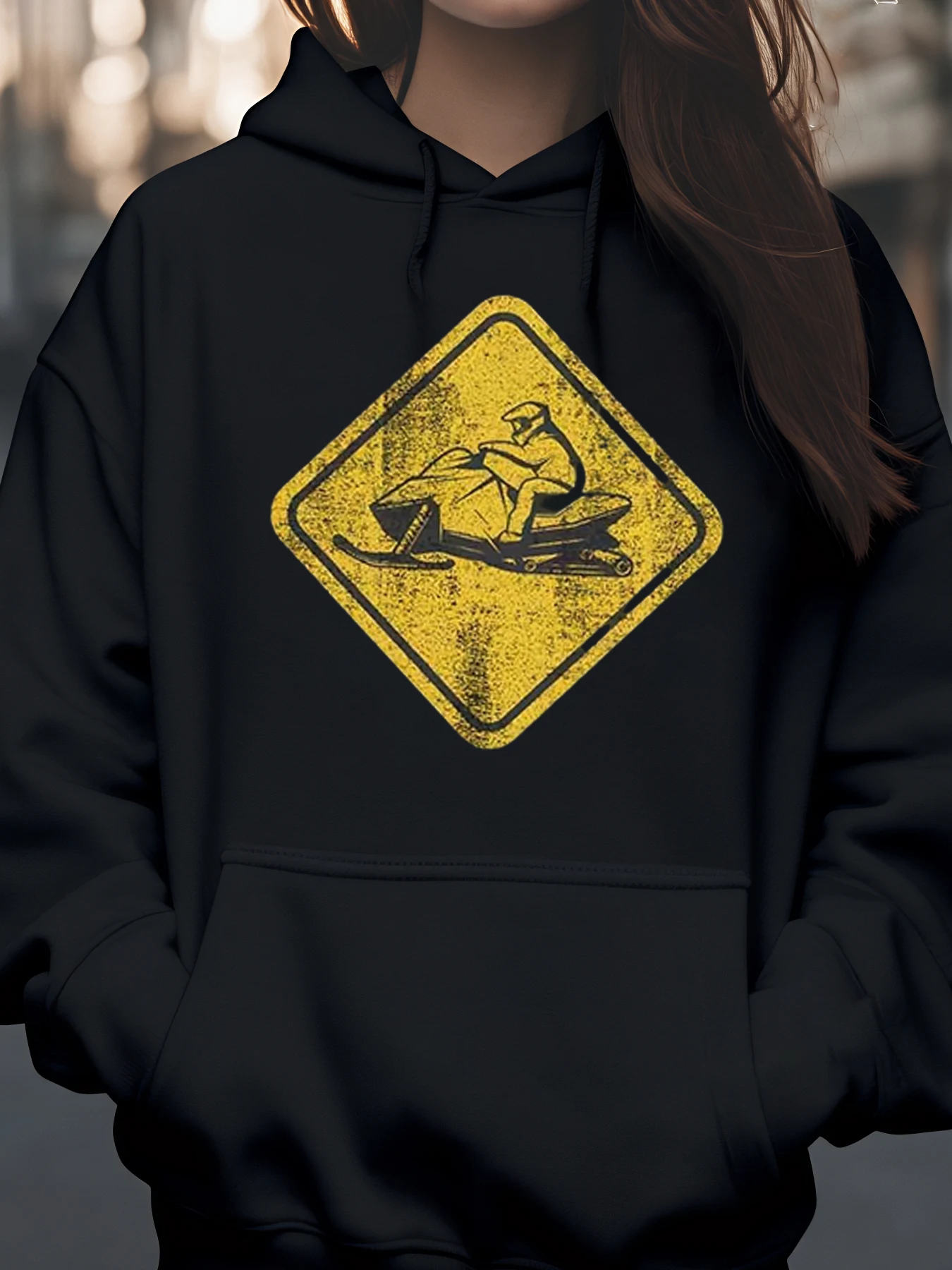 

Толстовка с принтом предупреждения на снегоходе, зимняя одежда для активного отдыха для мужчин и женщин