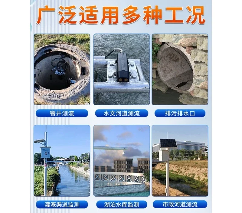 Ultrasonic flowmeter Radar flow meter Sewage pipeline Open channel Liquid water volume Water level Electronic