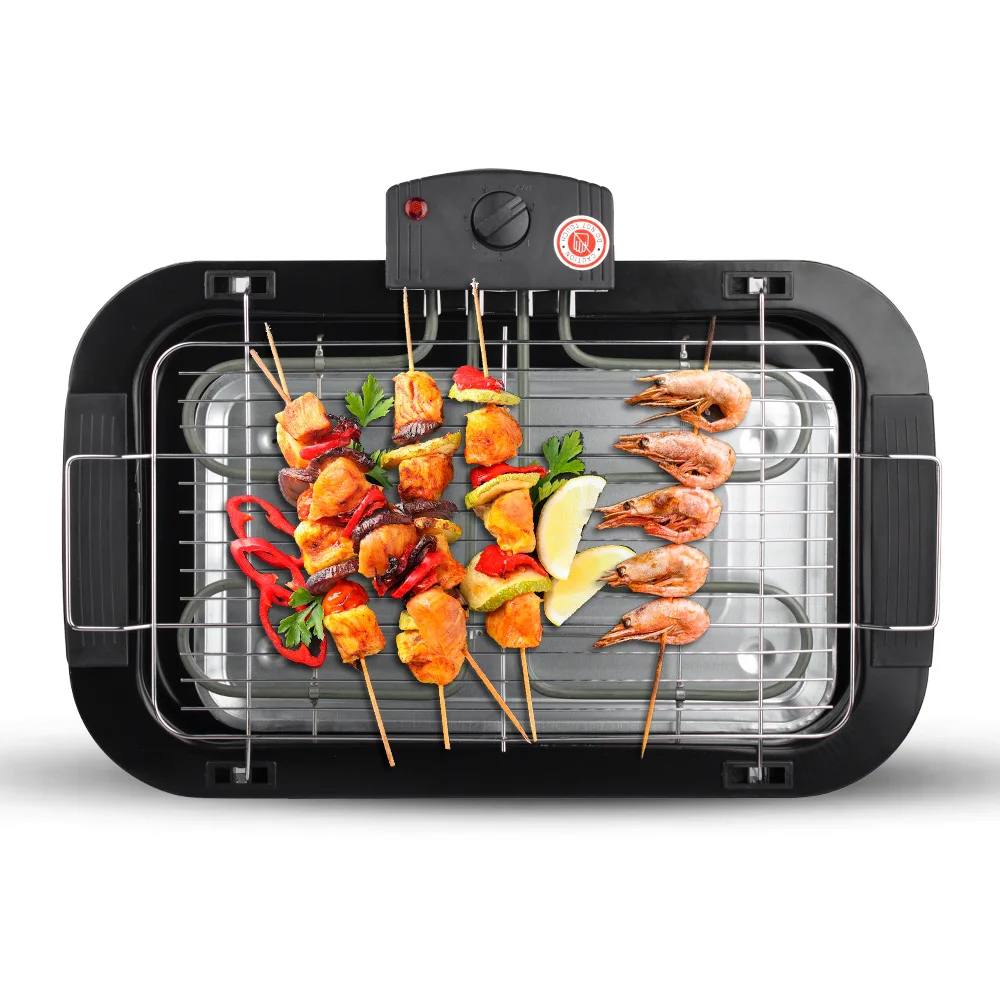 Electric Grill Rotary Oven Cooking Easy to Use Skewer Machine 2000W Fire Power Appliances Kitchen Home