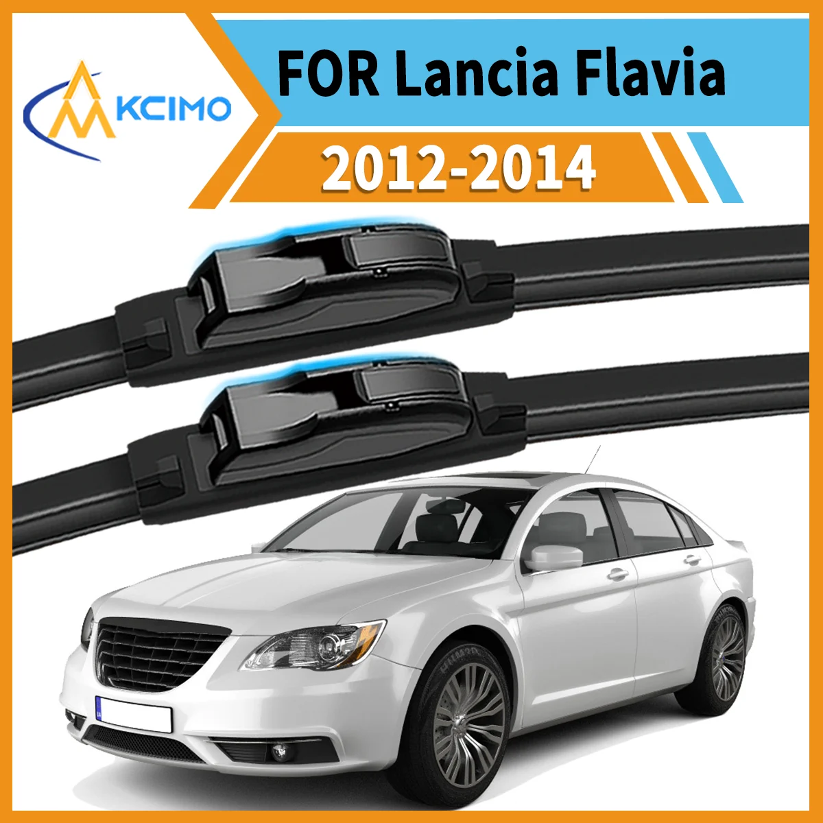 

High-Quality 2-Pack Wiper Blades for Lancia Flavia 2012-2014 All-Weather Clarity Reduced Streaking Enhanced Driving Safety