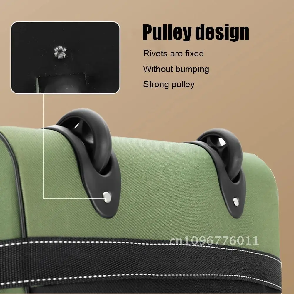 耐摩耗性大容量オックスフォード布トラベルバッグ/バックパックトート/プーリー防水ホイール