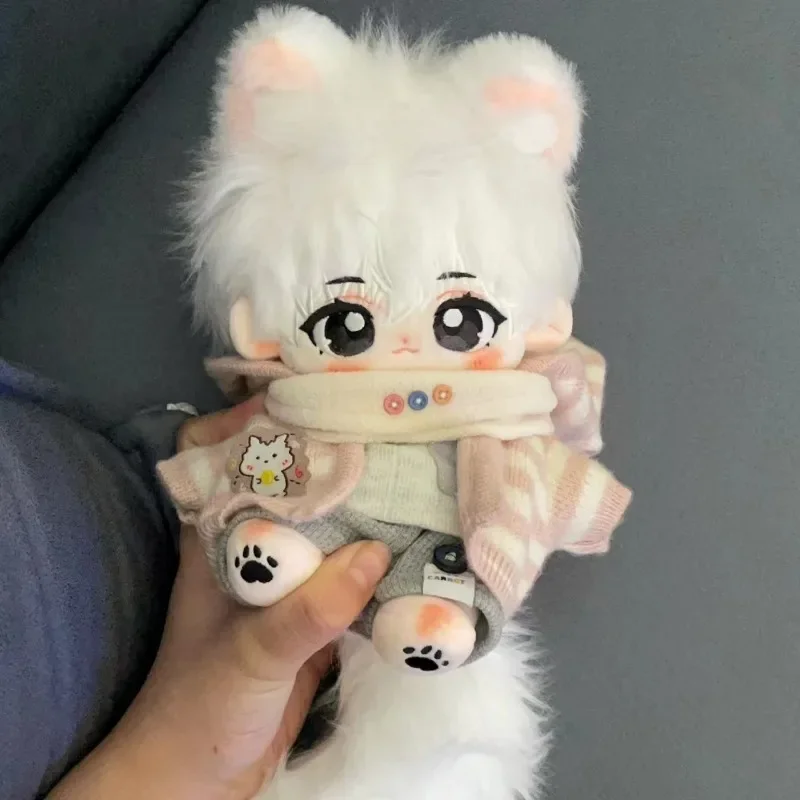 20CM Super Cute Boy Plush Doll Toys No Attribute Cotton Dressing Doll Collection Exquisite Figure Doll with Big Tail Xmas Gifts