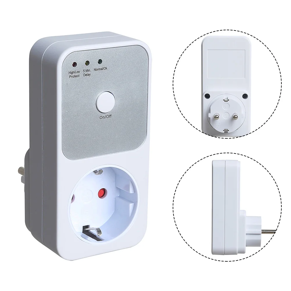 

Over Voltage Current Under Voltage Protector Socket AC 220V Adjustable 16A Surge Protector EU Plug Socket Safe Protect