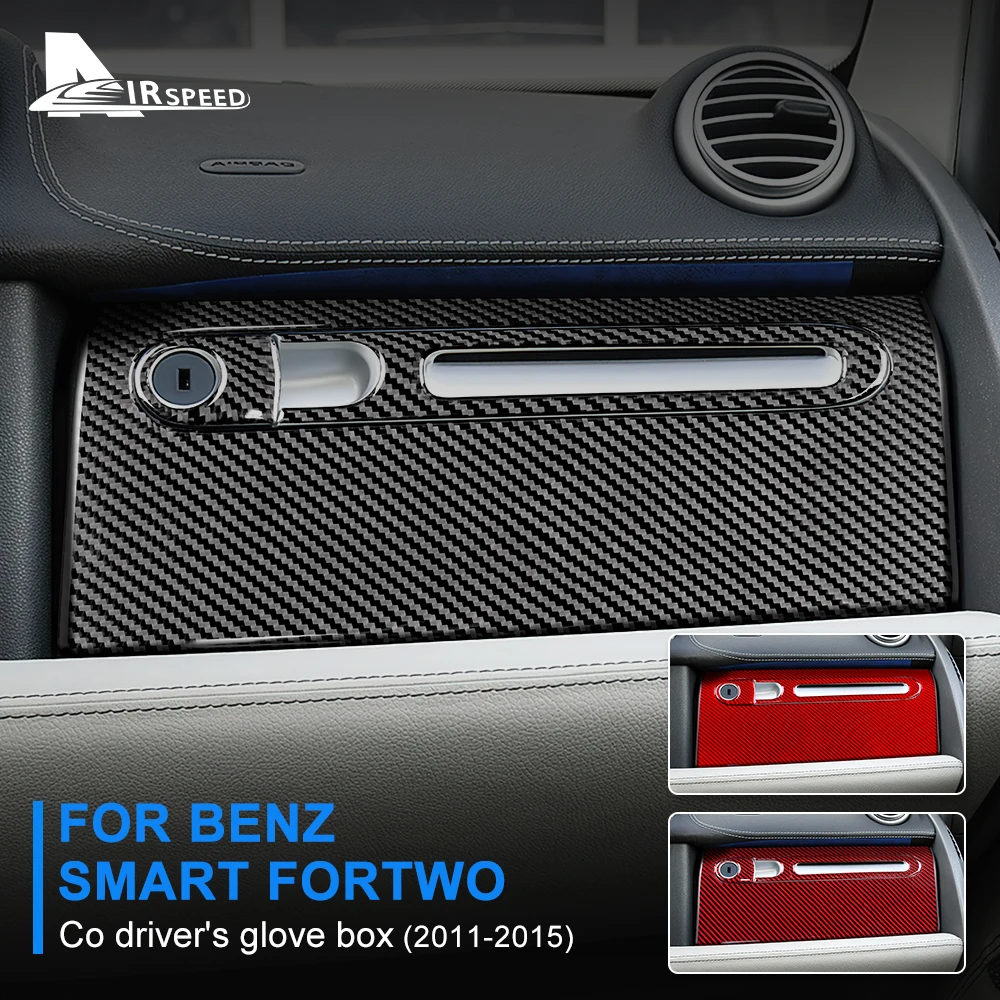 

Для Mercedes Benz Smart 451 Fortwo 2011-2015: Накладка на панель приборов из настоящего мягкого карбона для пассажирского отсека – декоративная наклейка на приборную панель