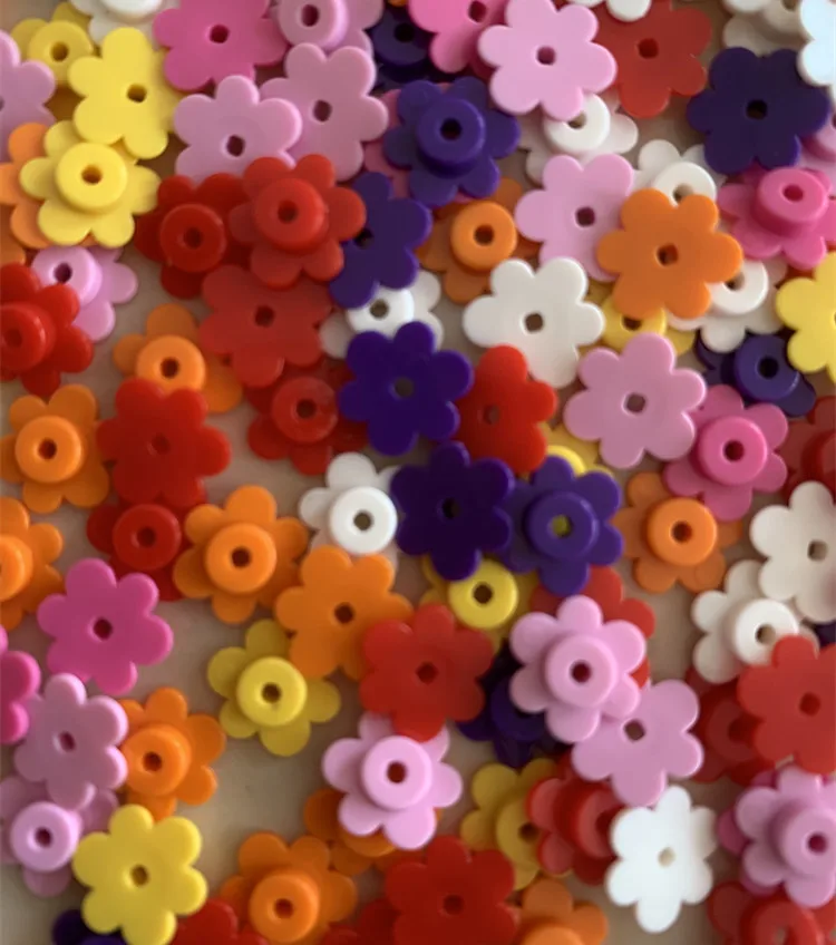 50-1000 Stück Kleine Blume 3742 Baustein MOC-Teile Blumenkopf-Bausteine Spielzeug für Kinder Kreativ Kompatibel mit Großen Marken – Detail 6