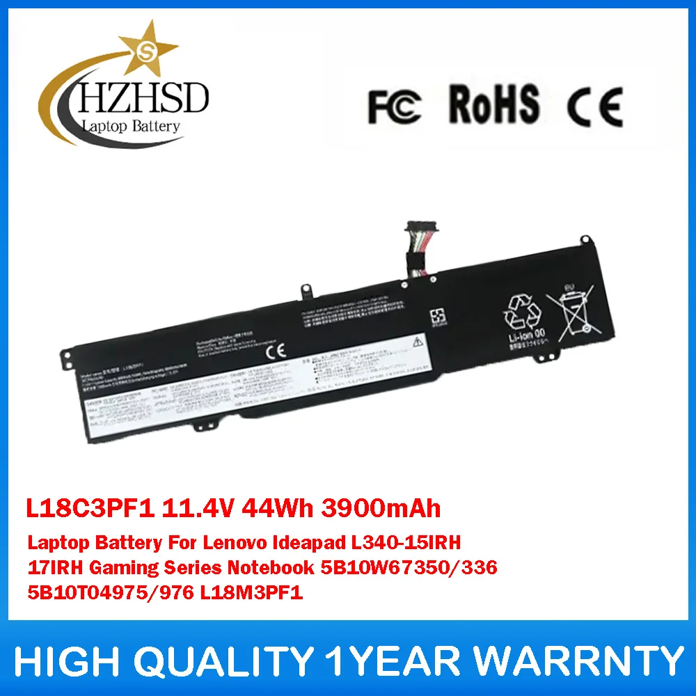 

L18C3PF1 11.4V 44Wh 3900mAh Laptop Battery For Lenovo Ideapad L340-15IRH 17IRH Gaming Series Notebook 5B10W67350/336 5B10T04975