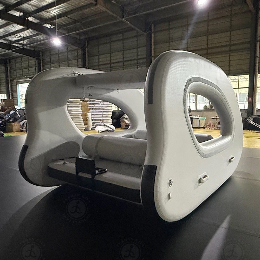 Inflatable House Yacht Catamaran Boat with Motor Drop Stitch Water Rafting Fishing Sport Yacht