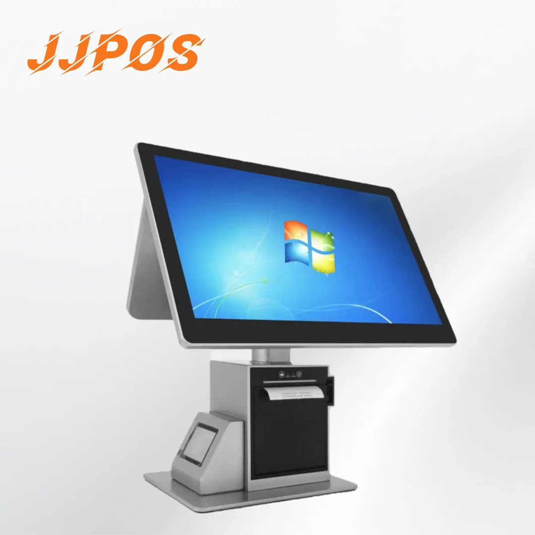 Terminal Punto de Venta Todo en Uno, Caja Registradora con Pantalla Táctil, Sistema POS con Windows y Android para Facturación y Gestión de Efectivo
