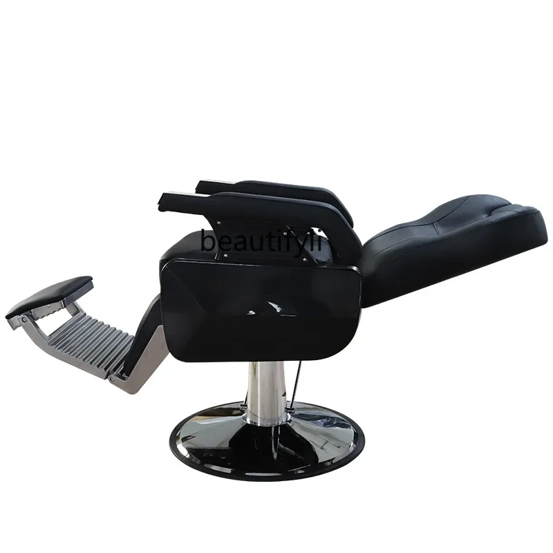 Barber Shop Chair Hair Salon Hair Cutting Chair Lifting Seat Can Be Put down Hot Dyeing Barber Chair