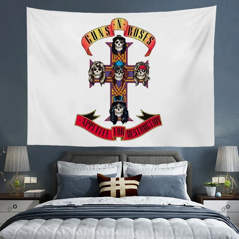 Guns N\' Roses Tapestries Home Decor Wall Hanging Carpets Bedroom Background Friend Gift