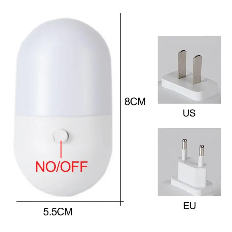 2สี EU/US ปลั๊ก LED โคมไฟ220V โคมไฟห้องนอนของขวัญเด็กน่ารัก Lampu Tidur สำหรับทางเดิน WC