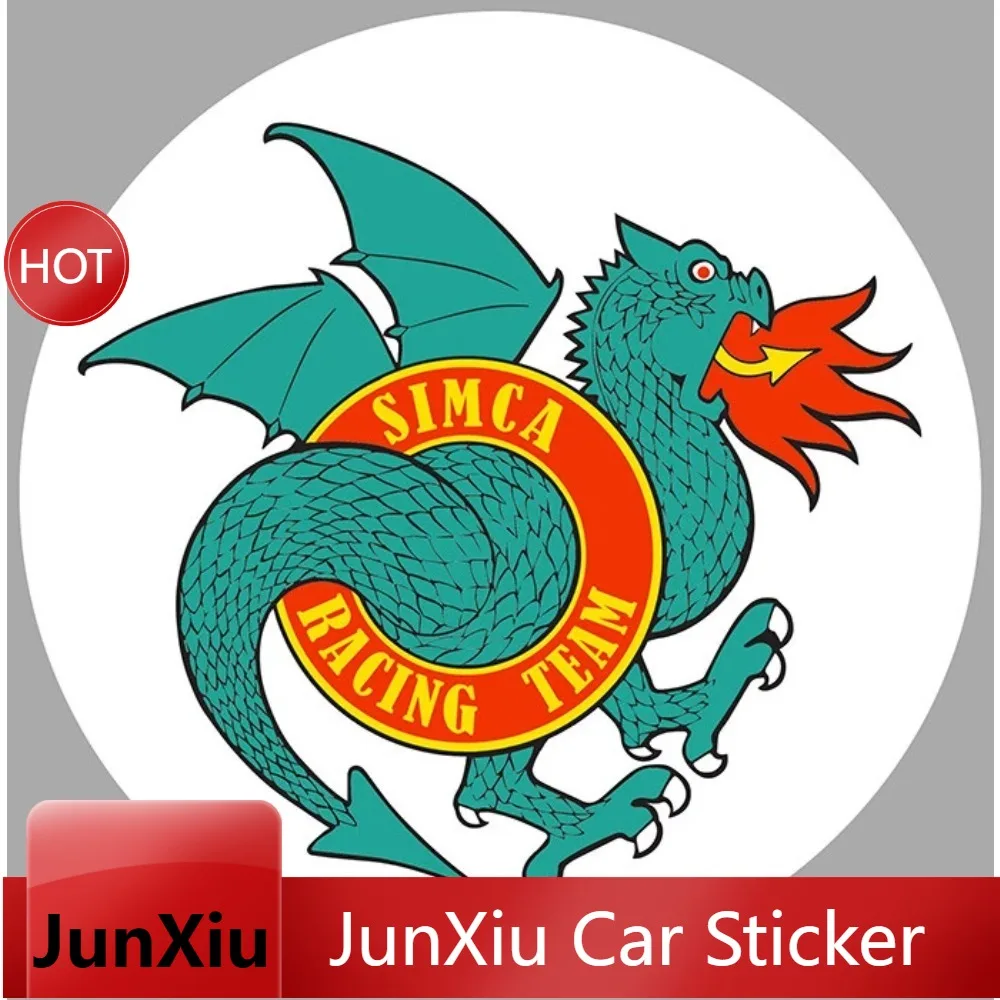Vinyl Decal Dragon SRT Simca Racing Rally Team Car For Laptop Waterproof High Definition Print Laptop Accessories