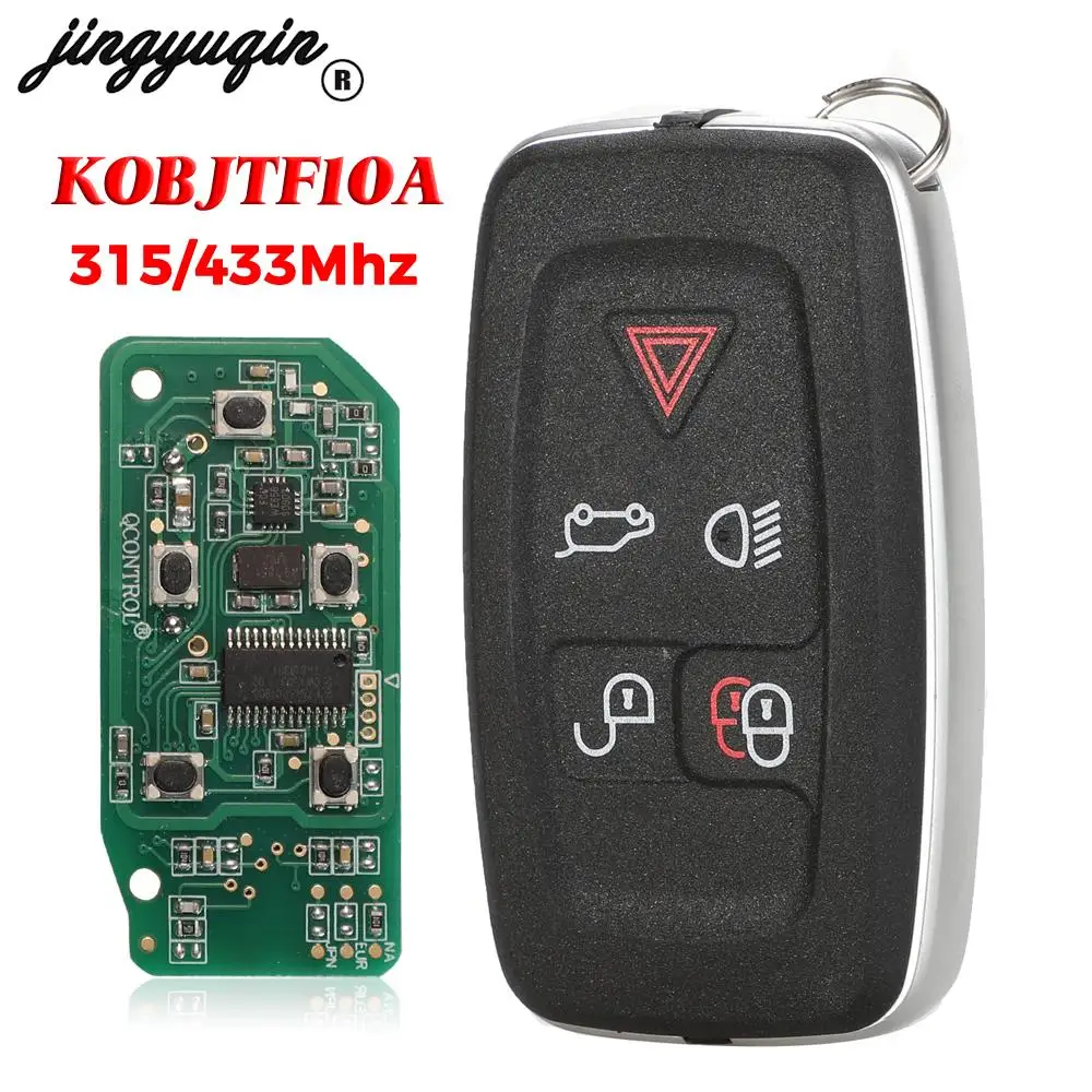 

jingyuqin KOBJTF10A zdalny kluczyk samochodowy 315Mhz 433Mhz dla Land Rover LR4 Range Rover Evoque Sport Fob 5 przycisków