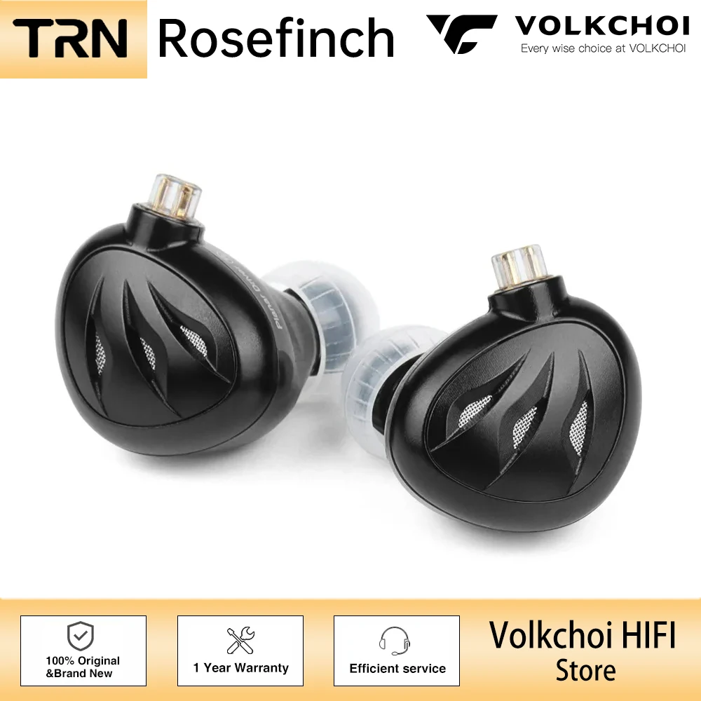 

TRN Rosefinch HIFI Earphones 12mm Planar Driver Metal Bass In-ear Monitors Headphones Cancelling Headset