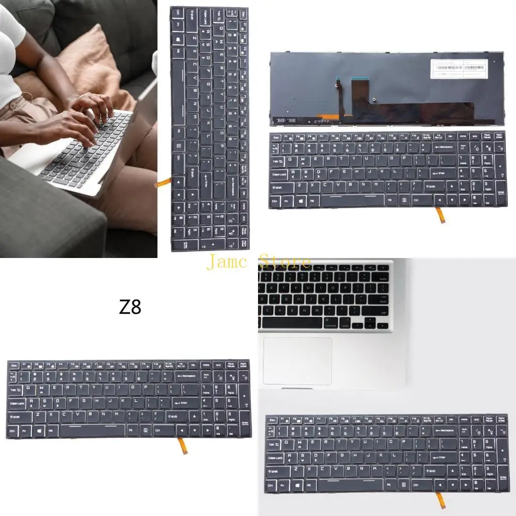 

LX0B English Laptop US Keyboard with RGB Backlit US Keyboard For Hasee Z7-SP7D1