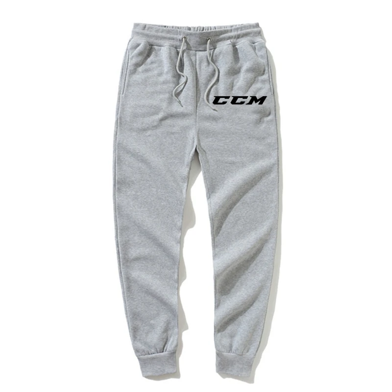 CCM 2022 Spring Winter New Jogger Pants Men Running Jersey Sweatpants Cotton Webbing-Trimmed Drawstring Trousers