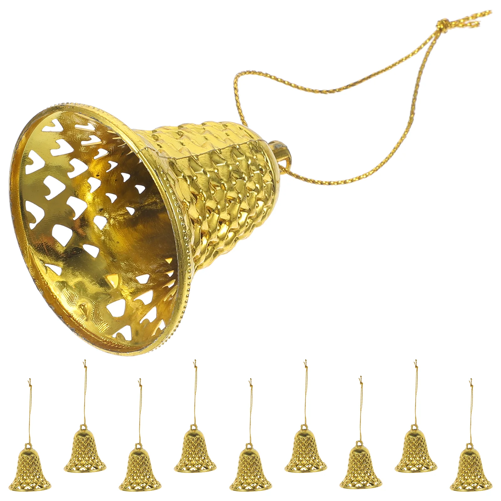 12 Pcs Christmas Bell Tree Decoration Pendant Decorations Hanging Light Post Ornament Supplies Plastic Xmas Party