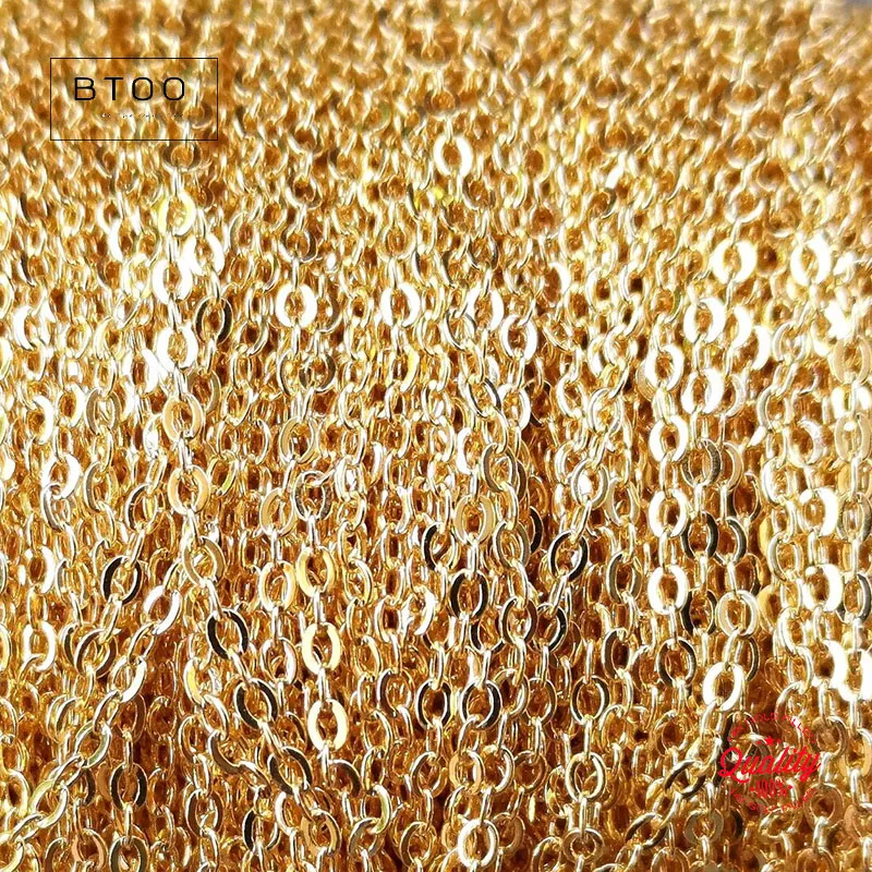 14K Gold Filled 1.4MM Cable Chain Necklace - Minimalist Gold Jewelry DIY Unfinished Chain for Pendants