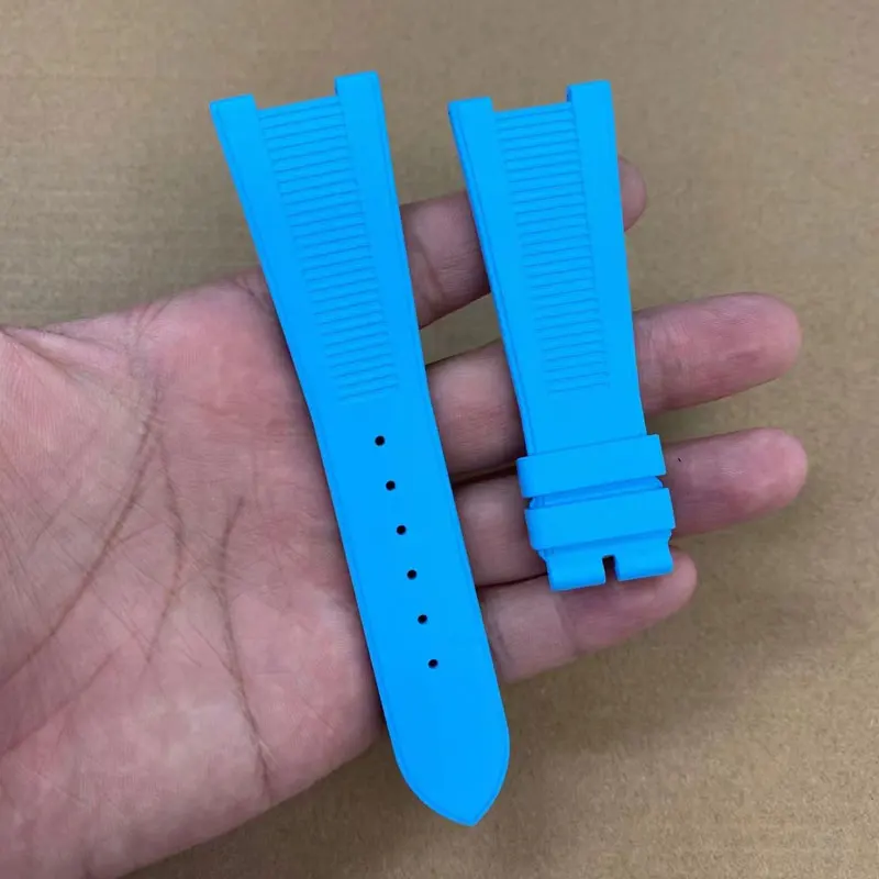 

FUYIJIA Concave Interface Fluororubber Watchbands Substitute P-atekP-hilippe Nauttilus 5711 5712 Strap 25MM Fluoroelastomer Belt