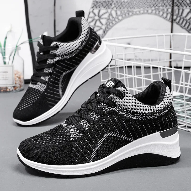 Womens Breathable Orthopedic Sneakers Lightweight Arch Support Running Shoes Wedge Non Slip Outdoor Tennis Gym Workout Walking