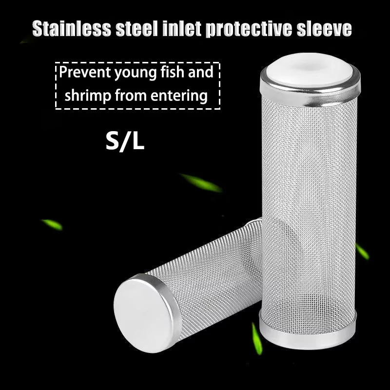 Aquarium Filter Edelstahl Einlassgehäuse Mesh Garnelen Netze Spezielle Zylinder Filter Influss Einlass Schützen Aquarium Zubehör