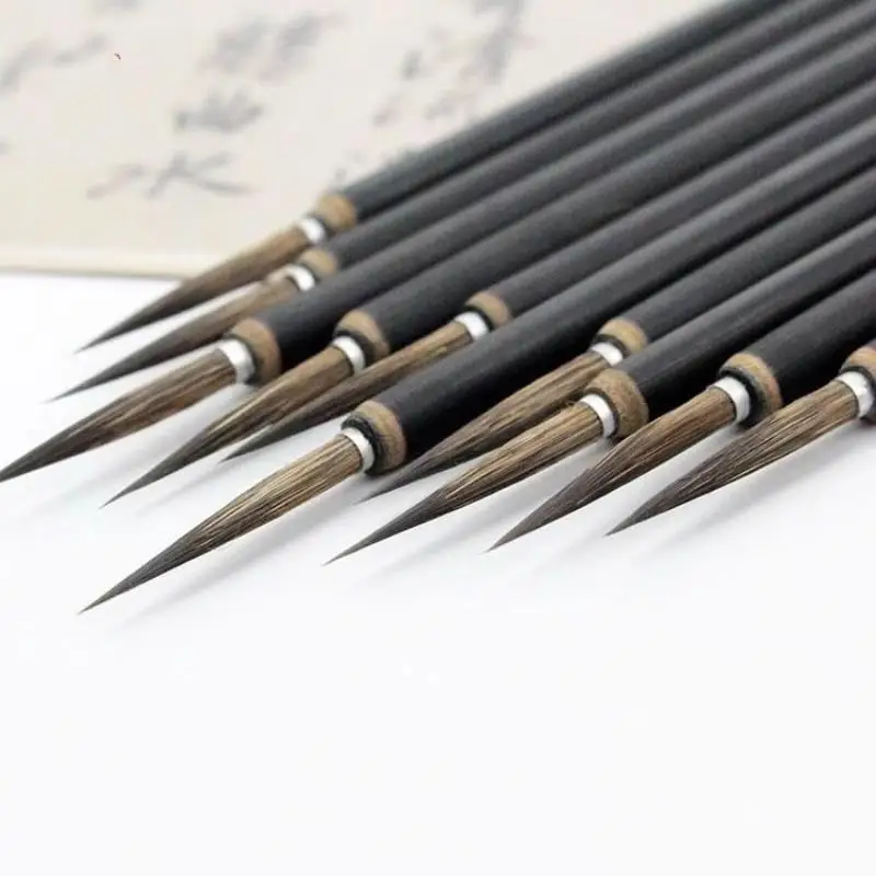 Traditional Retro Chinese Calligraphy Mouse Whiskers Brush Fine Bristle for Home Art Creation Writing Holiday Gift