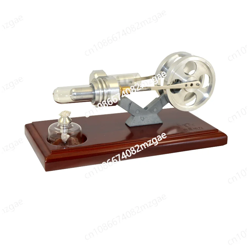 Stirling Engine Model External Combustion Engine Solid Wood Baseplate Physical Science Experiment Toy Gift