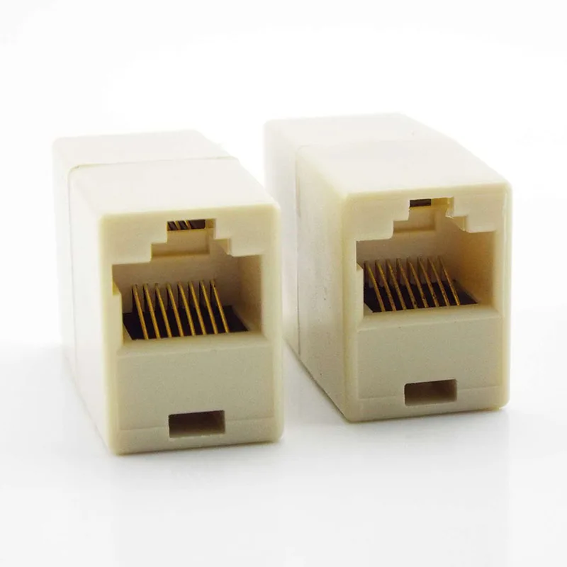 Female to Female Network LAN Connector Adapter Coupler Extender Universal RJ45 Ethernet Cable Extension Converter D5