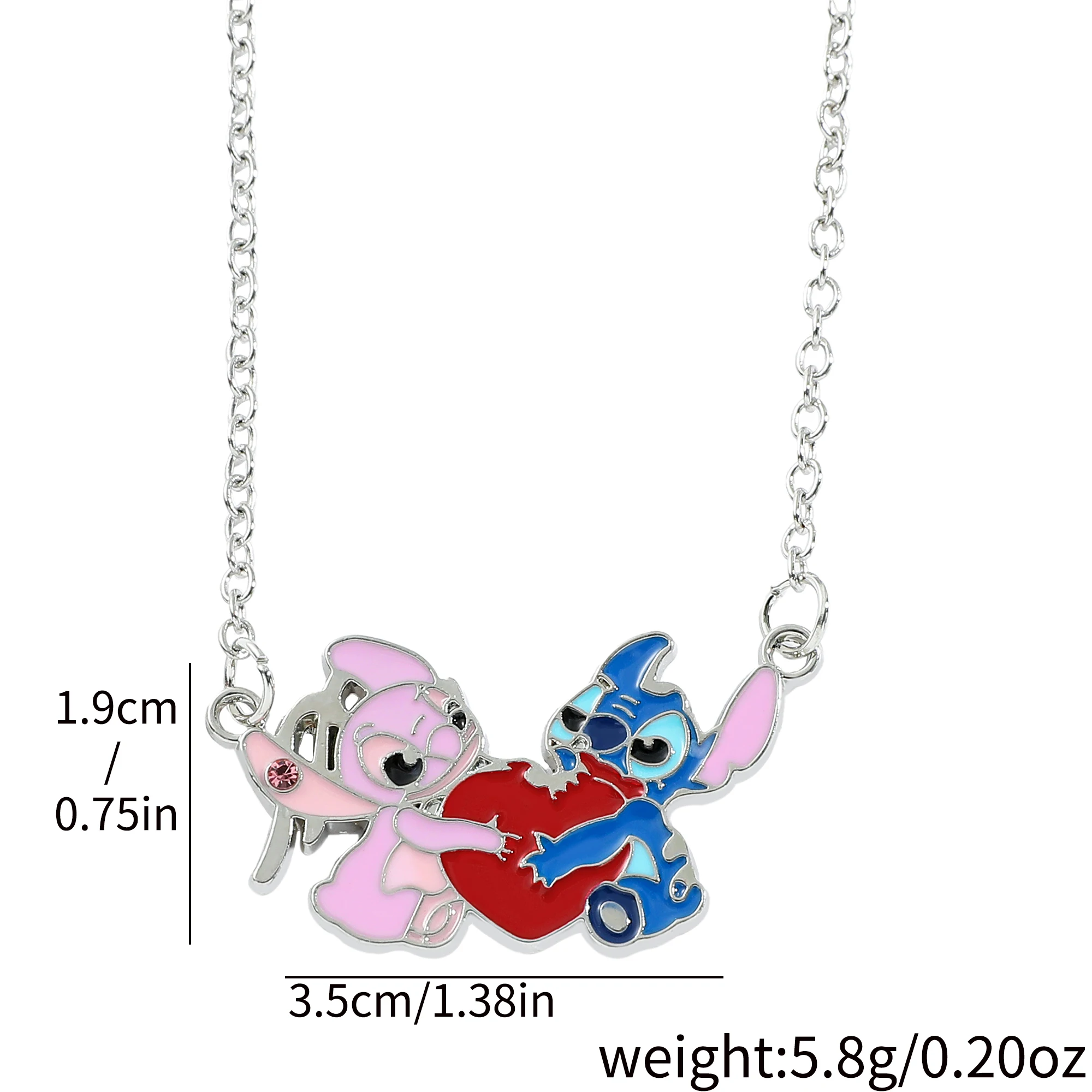 Cute Disney Stitch Cartoon Necklace Youthful Sweet Girl Neck Chain Gift for Your Favourite Girls