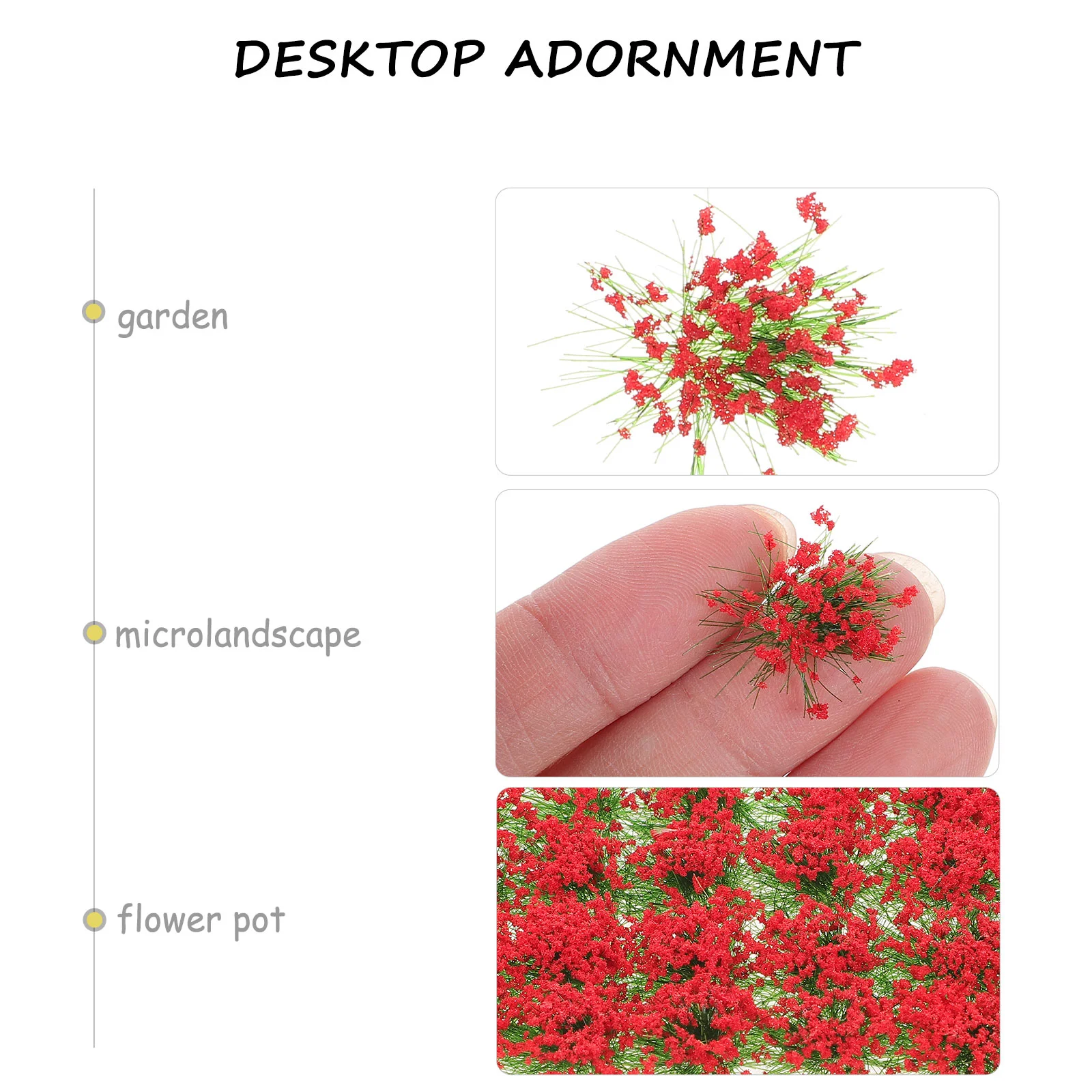 모래 테이블 DIY 재료 모델, 미니어처 꽃, 식물 조경 집, 플라스틱 풍경, 요정 정원 장식품